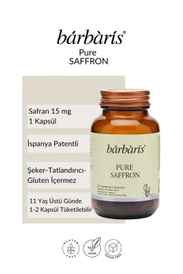 Barbaris Pure Saffron Takviye Edici Gıda 60 Bitkisel Kapsül - 2