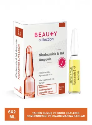Beauty Face Niacinamide & HA - Aydınlatıcı ve Yaşlanma Karşıtı - Ampul 6x2 ml - 1