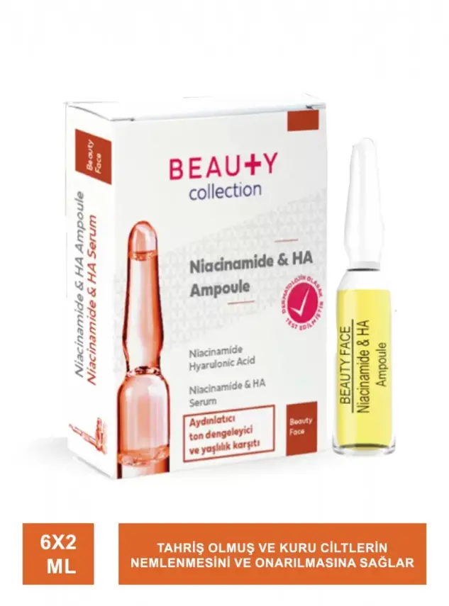 Beauty Face Niacinamide & HA - Aydınlatıcı ve Yaşlanma Karşıtı - Ampul 6x2 ml - 1