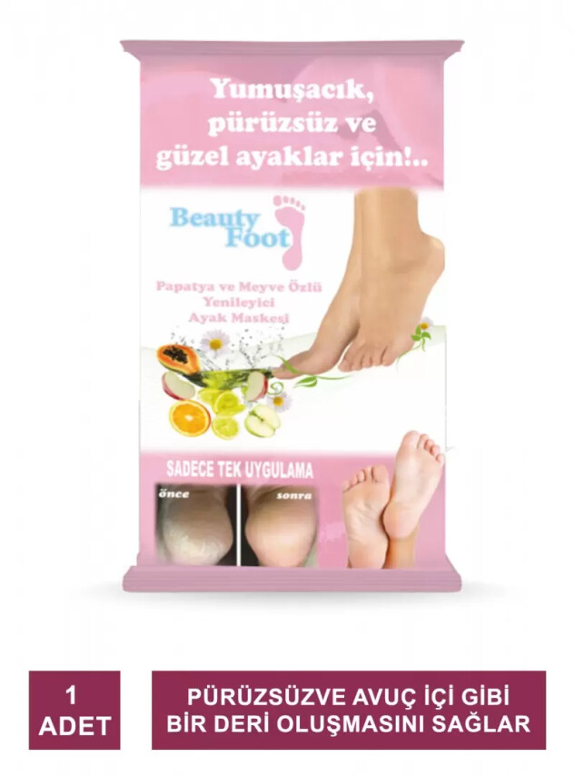 Beauty Foot Papatya ve Meyve Özlü Yenileyici Ayak Maskesi - Beauty