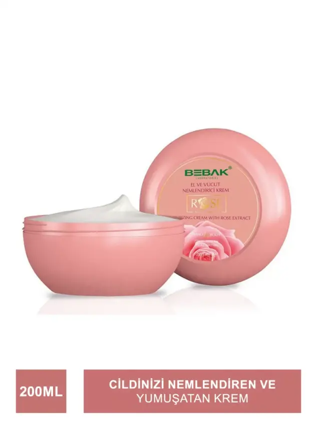 Bebak Gül Özlü El ve Vücut Kremi 200 ml Kavanoz - 1
