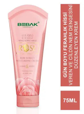 Bebak Gül Özlü El ve Vücut Kremi 75 ml - 1