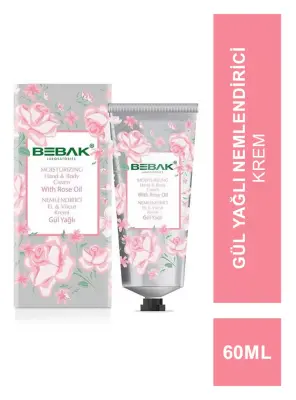 Bebak Gül Özlü Nemlemdirici El Kremi 60ml - 1