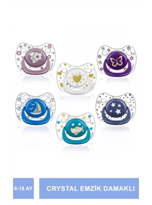 Bebedor Crystal Emzik Damaklı No: 2 6-18 Ay -172- - Bebedor