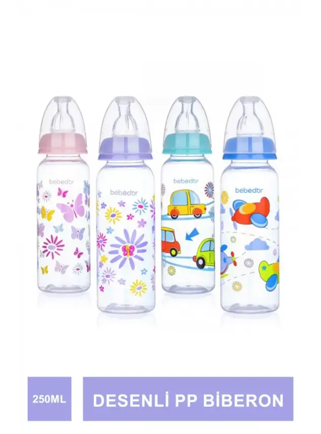 Bebedor Desenli Pp Biberon 250ml Orta Akış 24302 - 1