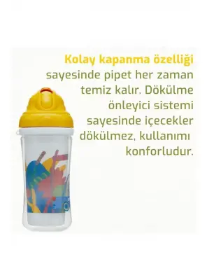 Bebedor Isı Yalıtımlı Pipetli Alıştırma Bardağı 12+Ay 270ml - 7506- - 3