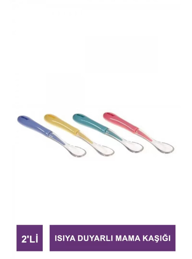 Bebedor Isıya Duyarlı Mama Kaşığı 2'li -555- - Bebedor