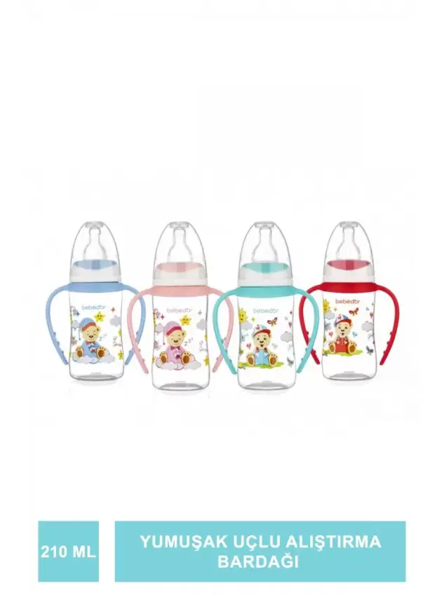 Bebedor Yumuşak Uçlu Silikon Su Oluklu Bardak 210 ml -503 - 1