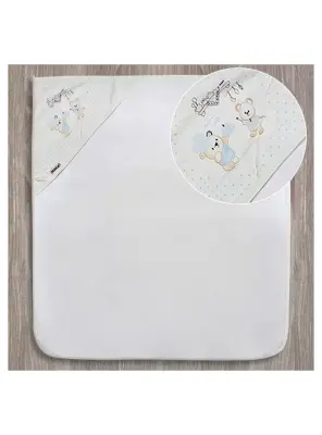 Bebitof Aşçı Ayıcık Nakışlı Bebek Banyo Havlusu - 1