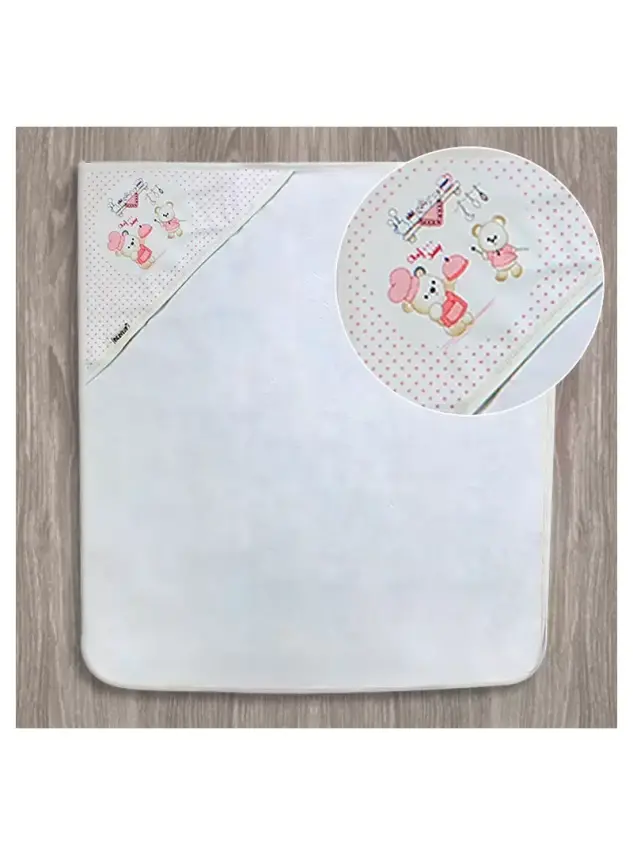 Bebitof Aşçı Ayıcık Nakışlı Bebek Banyo Havlusu - 2