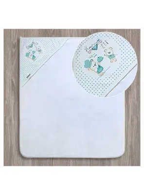 Bebitof Aşçı Ayıcık Nakışlı Bebek Banyo Havlusu - 3