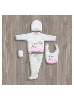 Bebitof Sweet Home Baskılı 5'li Hastane Çıkış Seti - 1