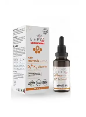 Beeo Up D3+K2 Vitamini %30 Propolis Damla 20 ml - Bee'o Up