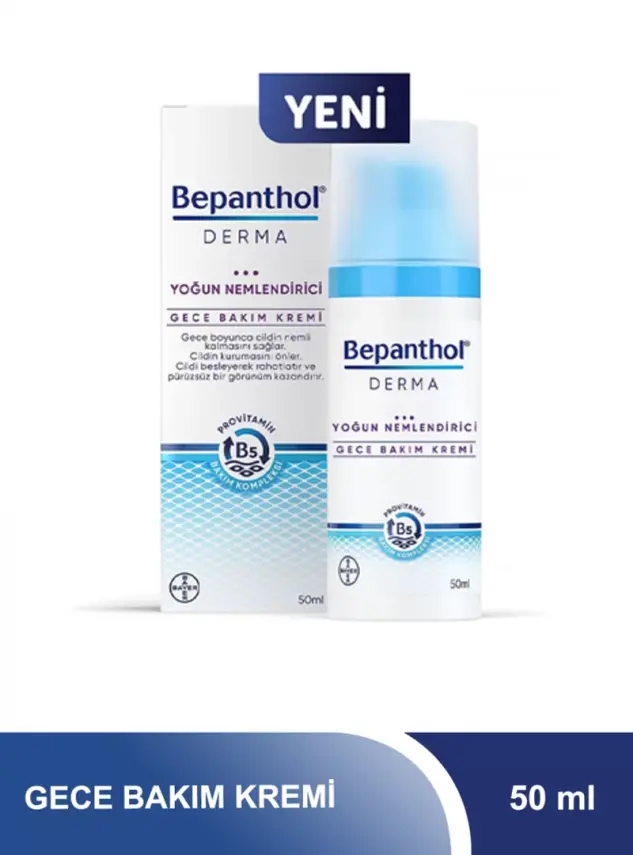 Bepanthol Derma Gece Bakım Kremi Yoğun Nemlendirici 50 ml - 1