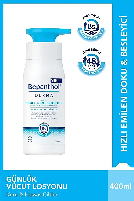 Bepanthol Derma Temel Nemlendirici Günlük Vücut Losyonu 400 ml - 1