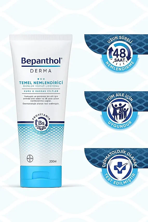Bepanthol Derma Temel Nemlendirici Kuru Hassas Ciltler Losyon 200 ml - 2
