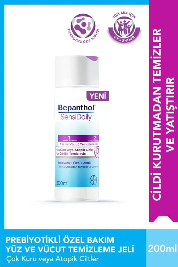 Bepanthol SensiDaily Yüz ve Vücut Temizleme Jeli 200ml - 1