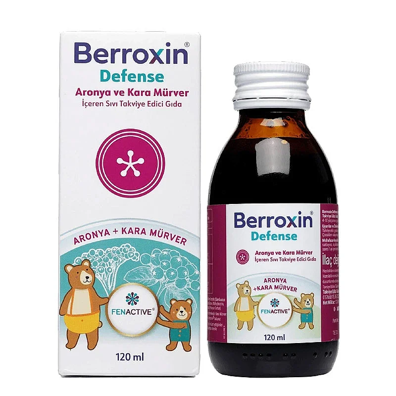 Berroxin Defense Aronya ve Kara Mürver İçeren Sıvı Takviye Edici Gıda 120 ml - 1