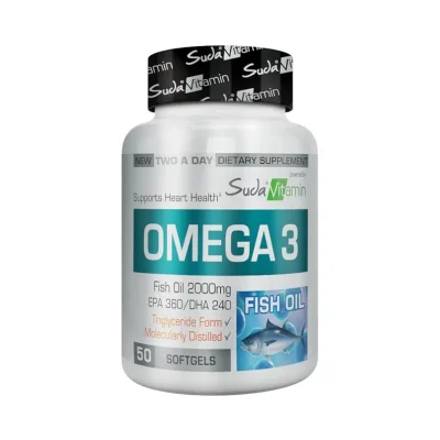 OUTLET - Suda Vitamin Omega 3 - Fish Oil 2000mg 50 Softgel Kapsül - Suda Vitamin