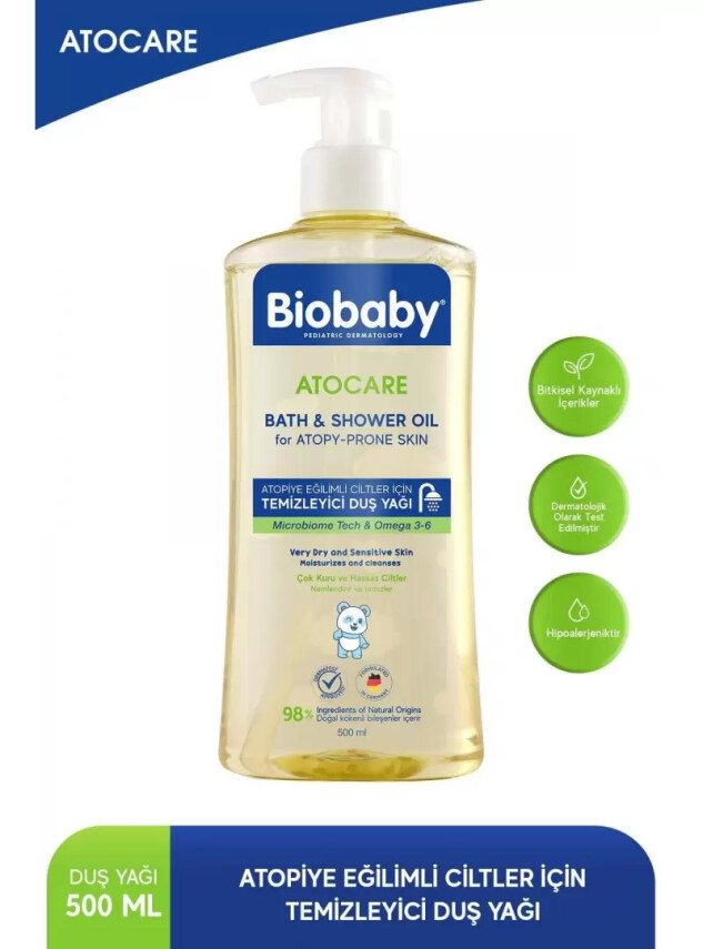 Biobaby Atocare Temizleyici Duş Yağı 500 ml - Biobaby