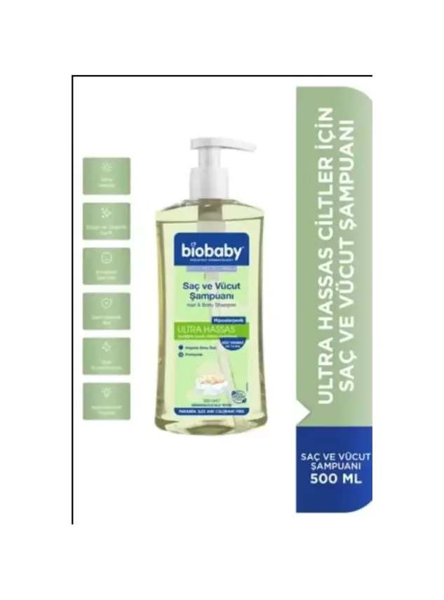 Biobaby Bebek Saç ve Vücut Şampuanı 500 ml - 3
