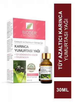 Bioder Bio Epilation Tüy Azaltıcı Karınca Yumurtası Yağı 30 ml - Bioder