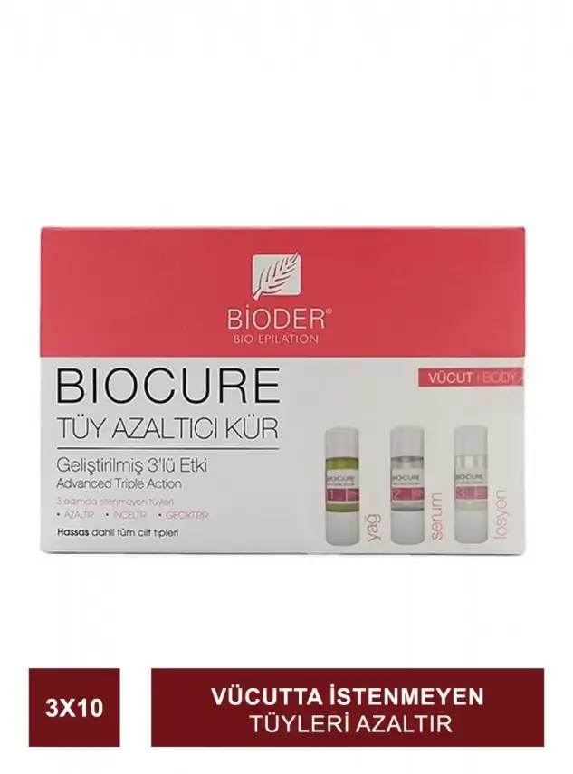 Bioder Biocure Tüy Azaltıcı Vücut Kürü 3x10 - 1