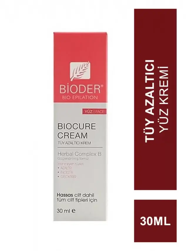 Bioder Biocure Tüy Azaltıcı Yüz Kremi 30 ml - 1
