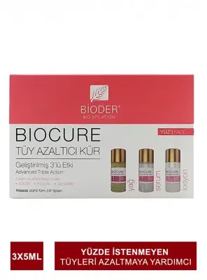 Bioder Biocure Tüy Azaltıcı Yüz Kürü 3x5 ml - Bioder