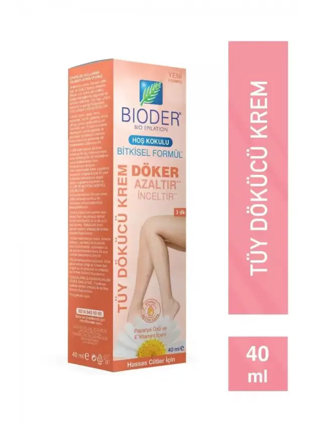 Bioder Hassas Ciltlere Özel Tüy Dökücü Krem 40 ml - 1
