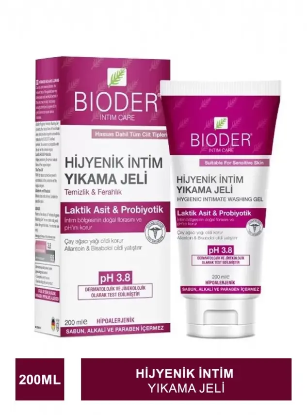 Bioder Hijyenik İntim Yıkama Jeli 200 ml - 1
