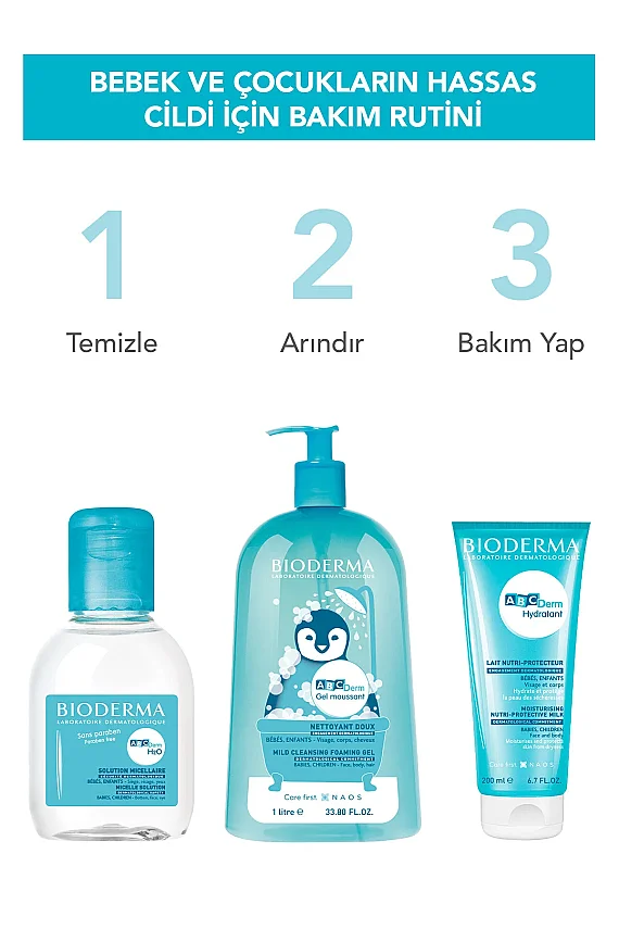 Bioderma Abcderm Foaming Gel Temizleme Jeli 1 Litre - 5