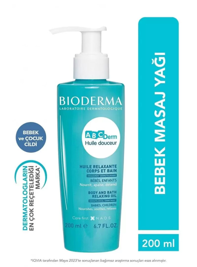 Bioderma ABCDerm Relaxing Oil 200 ml Masaj Yağı - Bioderma