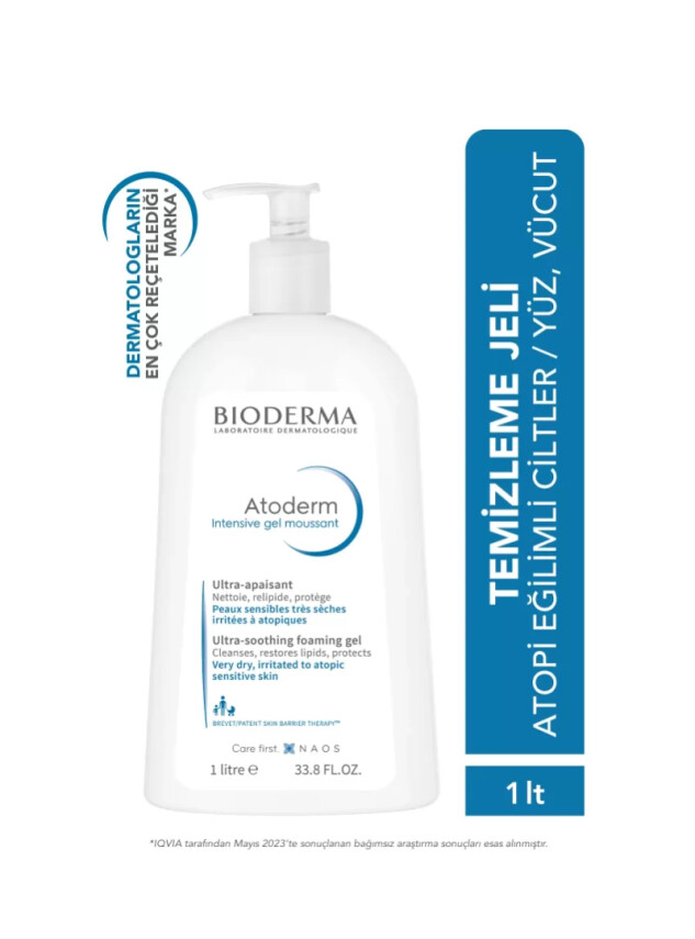 Bioderma Atoderm Intensive Foaming Gel Moussant 1 lt - Bioderma