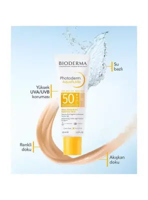 Bioderma Photoderm Aquafluid SPF50+ Tüm Ciltler Yüksek Korumalı Renkli Güneş Kremi 40 ml - 3
