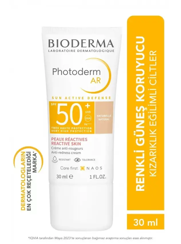 Bioderma Photoderm Ar Hassas, Rozalı Ciltler Yüksek Korumalı Renkli SPF50+ Güneş Kremi 30 ml - 1