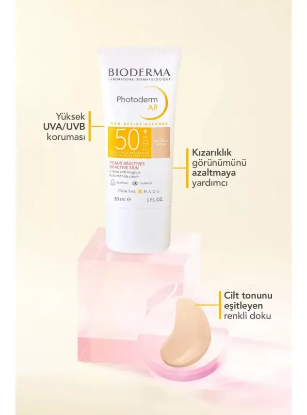 Bioderma Photoderm Ar Hassas, Rozalı Ciltler Yüksek Korumalı Renkli SPF50+ Güneş Kremi 30 ml - 3