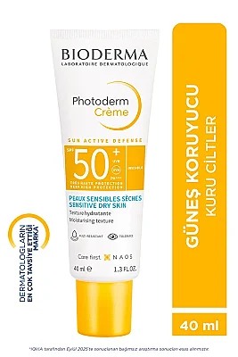 Bioderma Photoderm Creme Renksiz Kuru Ciltler için Yüksek Korumalı SPF50+ Yüz Güneş Kremi 40 ml - Bioderma
