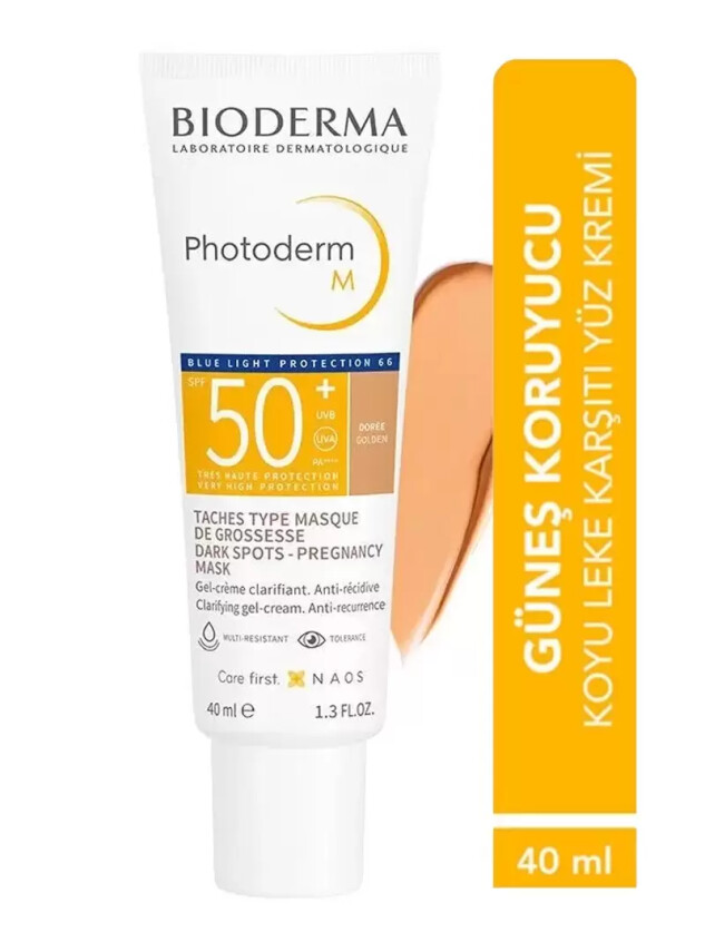 Bioderma Photoderm M SPF50+ Golden Koyu Lekeye ve Mavi Işığa Karşı SPF50+ Renkli Yüz Güneş Kremi 40 ml 40 ml - Bioderma