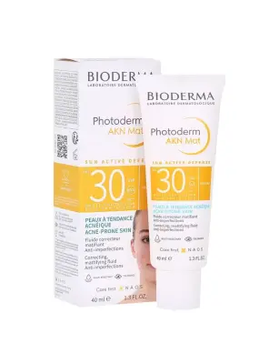 OUTLET - Bioderma Photoderm SPF 30 AKN Mat Yağlı, Akneli Cilt için Sivilce Karşıtı Matlaştırıcı Güneş Kremi 40 ml - 2