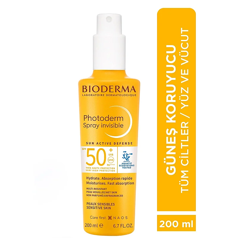 Bioderma Photoderm SPF 50+ Tüm Ciltler için Sprey Form Yüksek Korumalı Güneş Kremi 200 ml - 1
