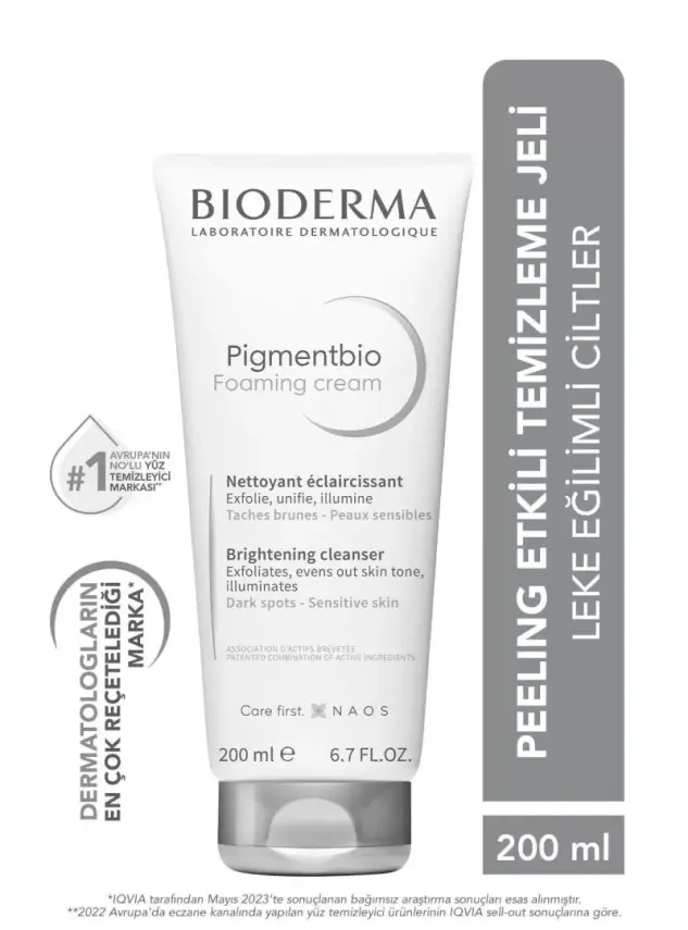 Bioderma Pigmentbio Foaming Cream Cleanser Temizleme jeli 200 ml - 1