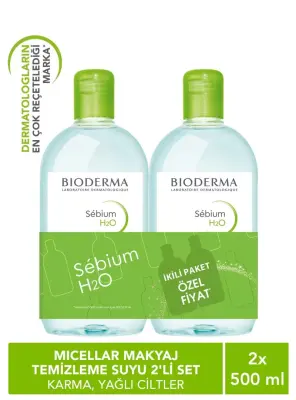 Bioderma Sebium H2O 500 ml 1+1 İkiz Kofre - 1