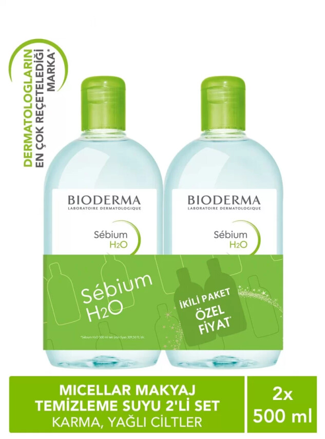 Bioderma Sebium H2O 500 ml 1+1 İkiz Kofre - Bioderma