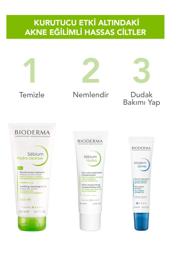 Bioderma Sebium İzokit+ Kurutucu Akne Tedavisine Destek Cilt Bakım Kiti - 5