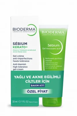 Bioderma Sebium Kerato+ Gel Cream 30 ml+Sebium Foaming Gel Active 45 ml Hediye - Bioderma