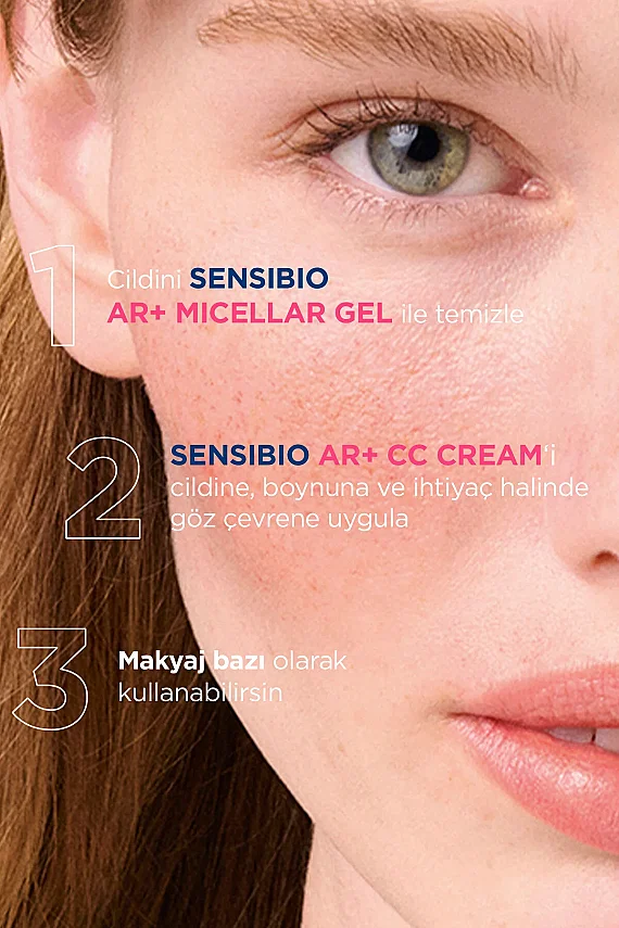 Bioderma Sensibio AR+ CC Cream SPF50+ Güneş Koruyuculu Kızarıklık Karşıtı Renkli Nemlendirici Krem 40 ML - 7