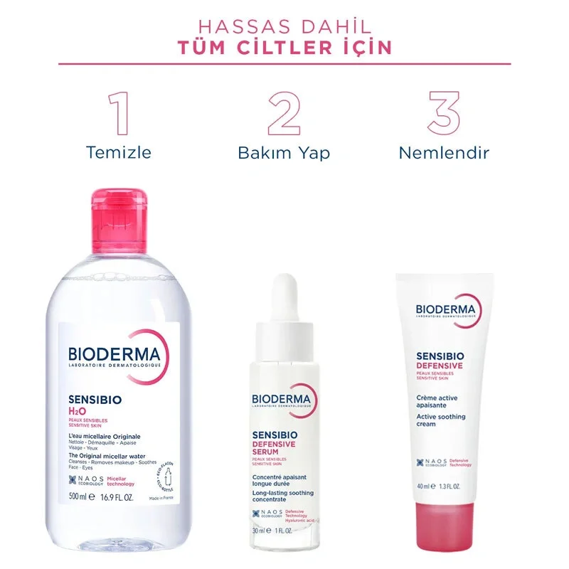 Bioderma Sensibio H2O Cilt ve Makyaj Temizleme Misel Suyu 500 Ml - 4
