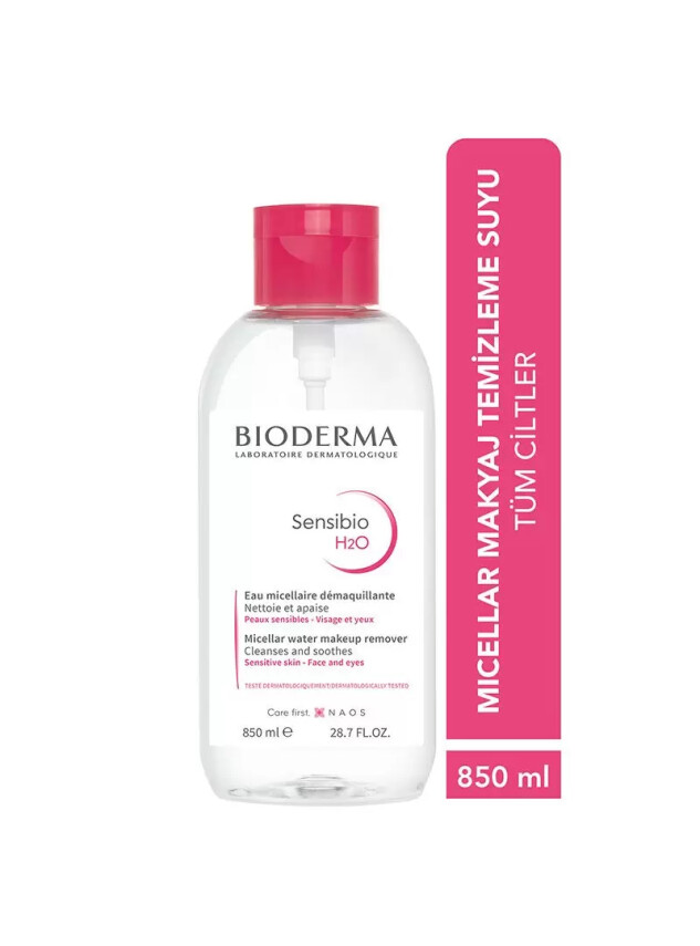 Bioderma Sensibio H2O Cilt ve Makyaj Temizleme Misel Suyu 850 ml - Bioderma