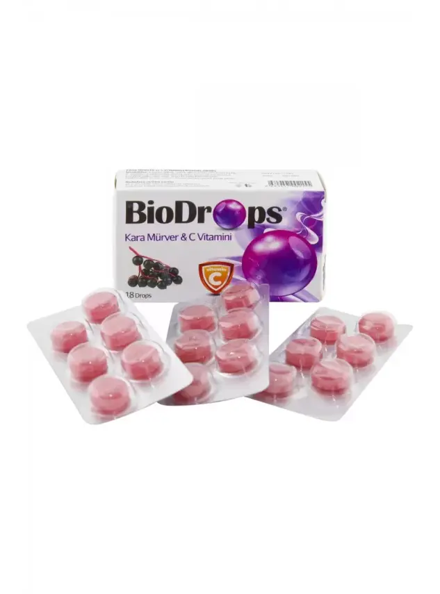 BioDrops Kara Mürver & C Vitamini 18 Pastil - 1